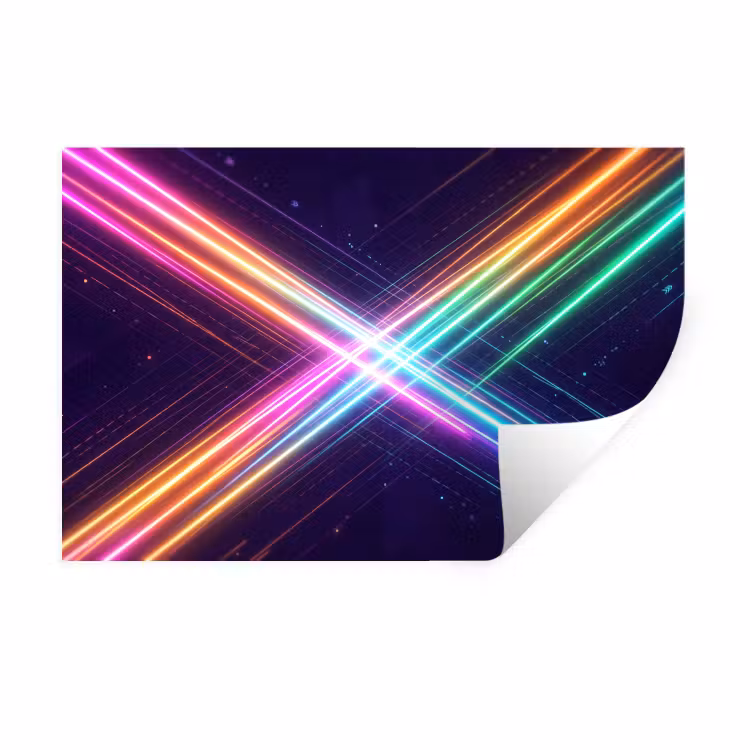 Muursticker - Kruisen - Lasterstralen - Neon — 1