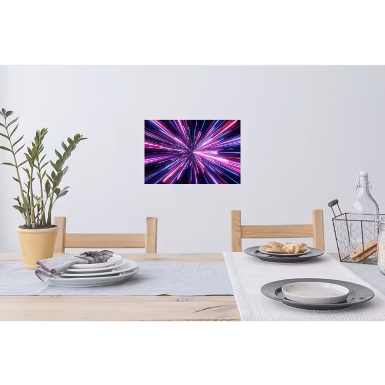 Muursticker - Lichtsnelheid - Ruimte - Roze - Paars — 3