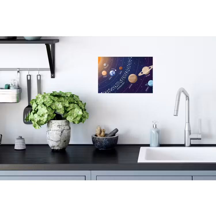 Muursticker - Planetenstelsel - Ruimte - Illustratie — 2