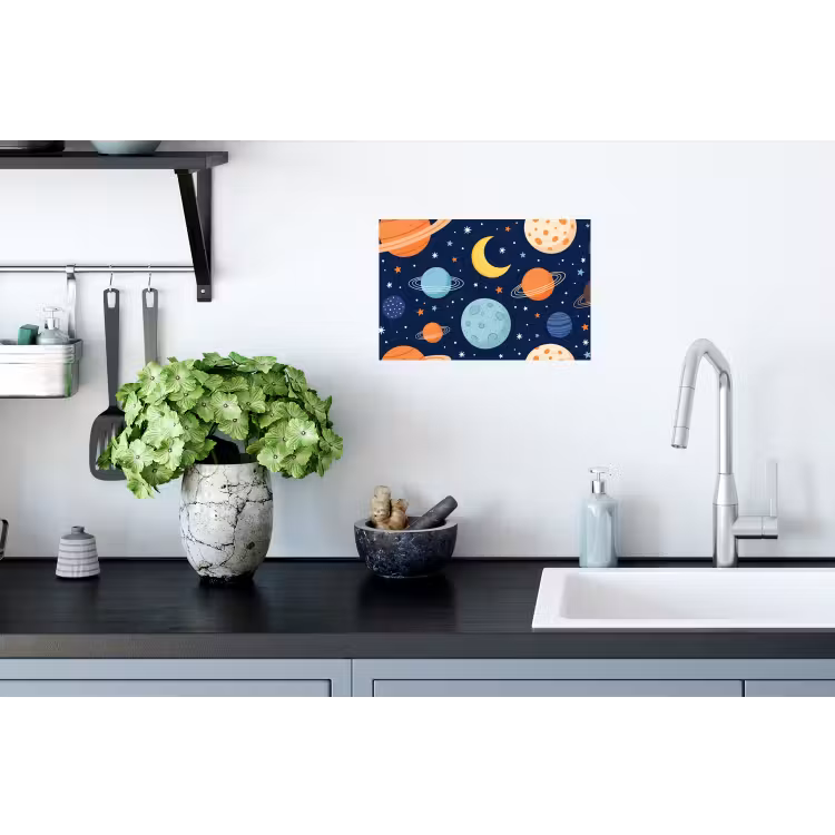 Muursticker - Ruimte - Planeten - Kleurrijk — 2