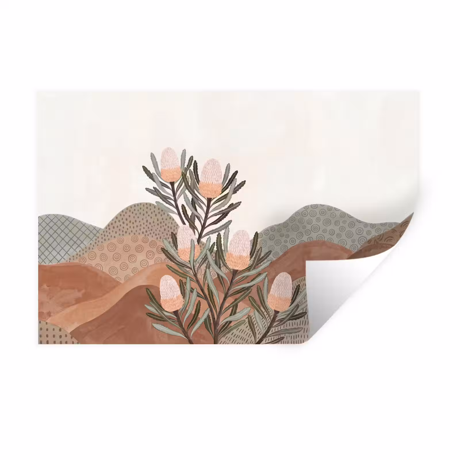 Muursticker - Modern - Heuvels - Terracotta — 1
