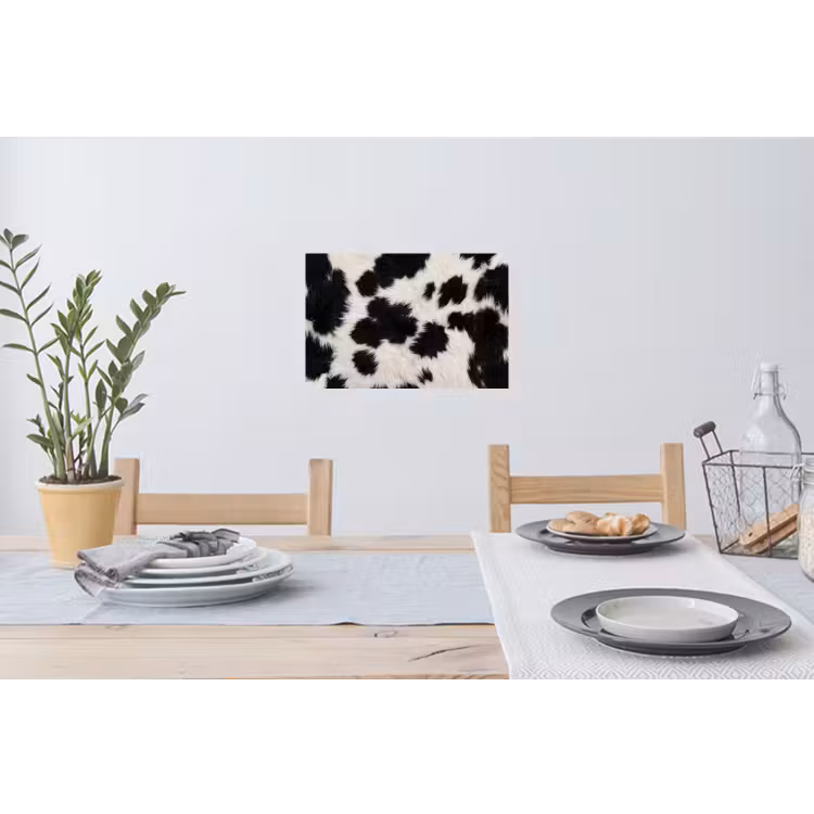 Muursticker - Bont - Textuur - Zwart - Wit — 3
