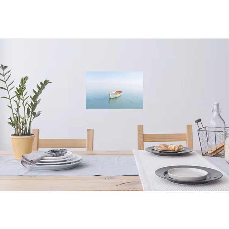 Muursticker - Minimalistisch - Boot - Zee — 3