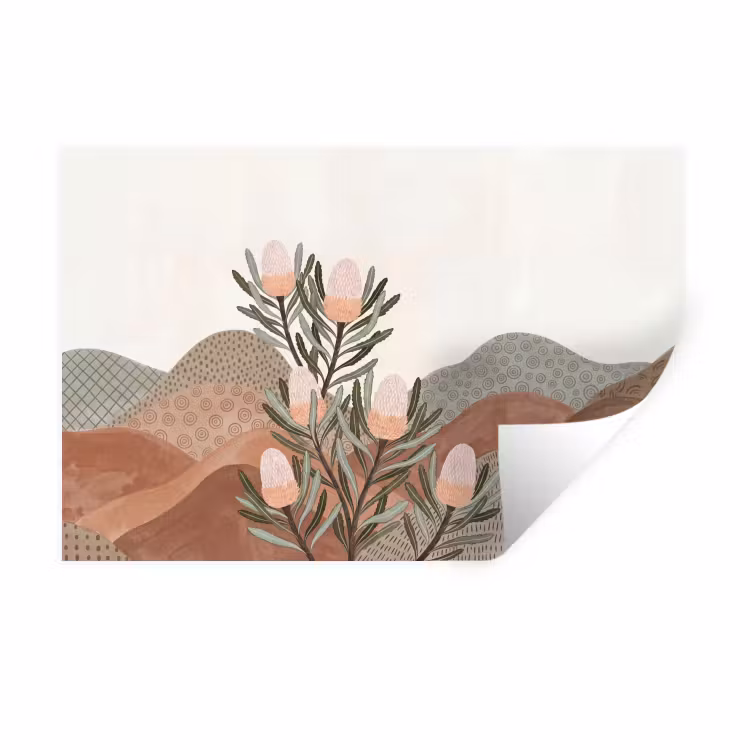 Muursticker - Modern - Heuvels - Terracotta — 1