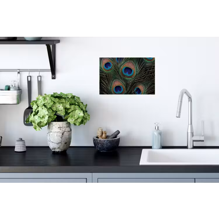 Muursticker - Pauwenveren - Klassiek - Groen — 2