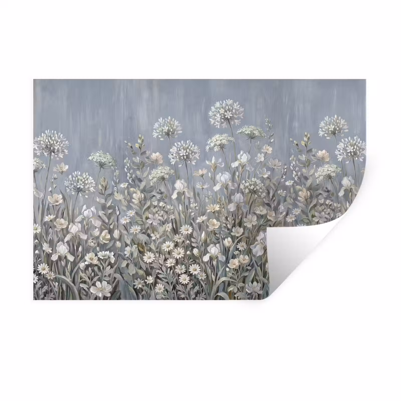 Muursticker - Bloemen - Botanisch - Blauw — 1