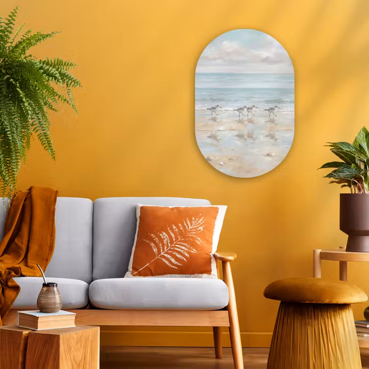 Muurovaal - Kunststof - Vogels - Strand - Zee — 1