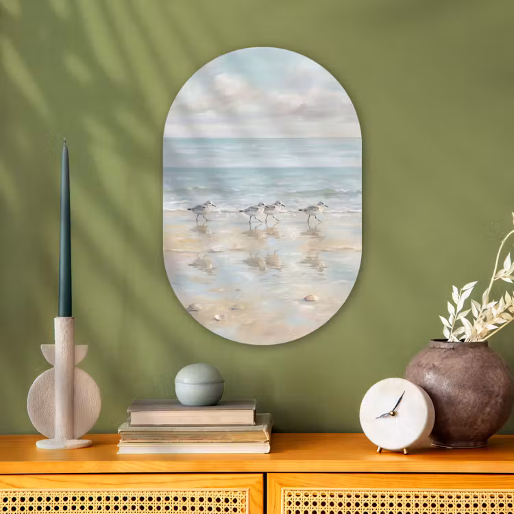 Muurovaal - Kunststof - Vogels - Strand - Zee — 2
