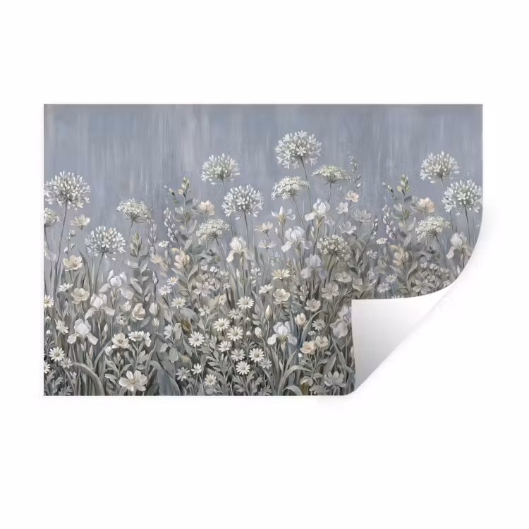 Muursticker - Bloemen - Botanisch - Blauw — 1