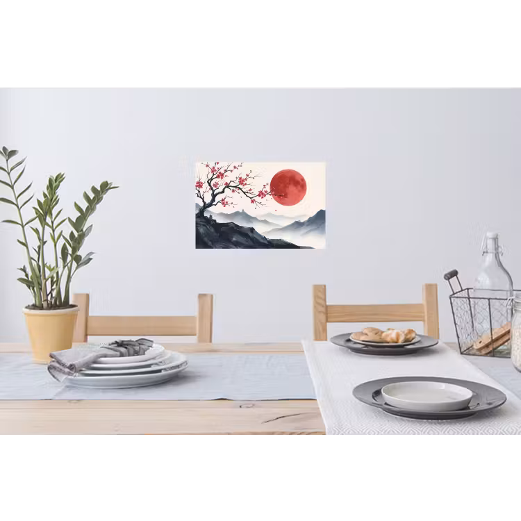 Muursticker - Kersenbloesem - Oosters - Rood — 3