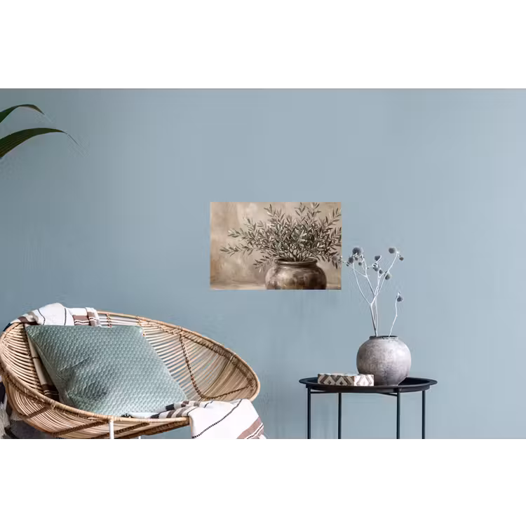 Muursticker - Olijfplant - Aardenpot - Abstract - Beige — 4