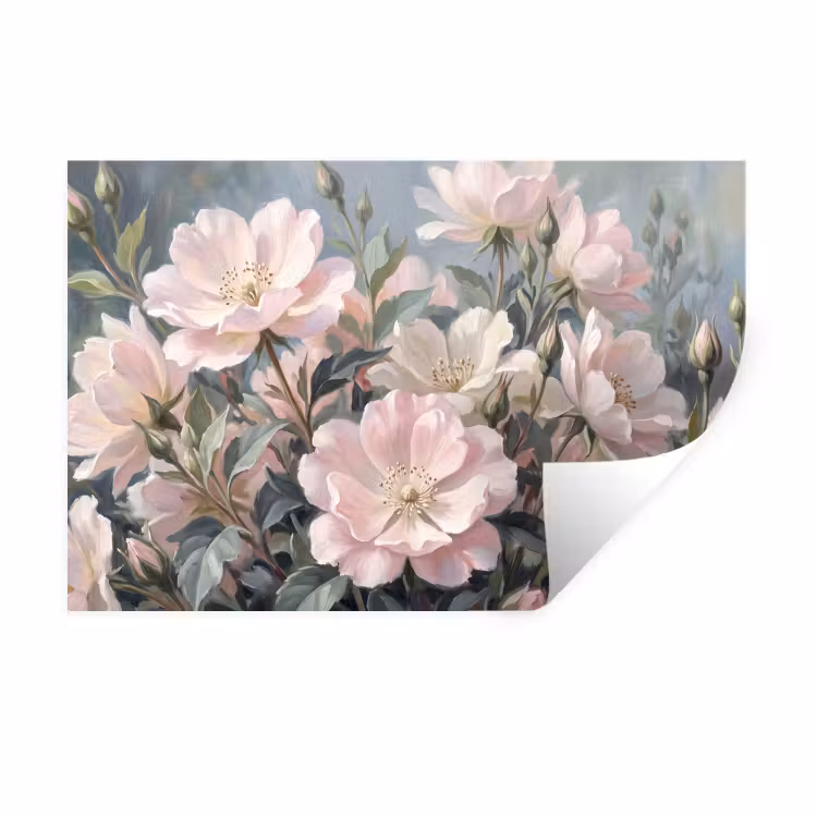 Muursticker - Rozen - Illustratie - Roze — 1