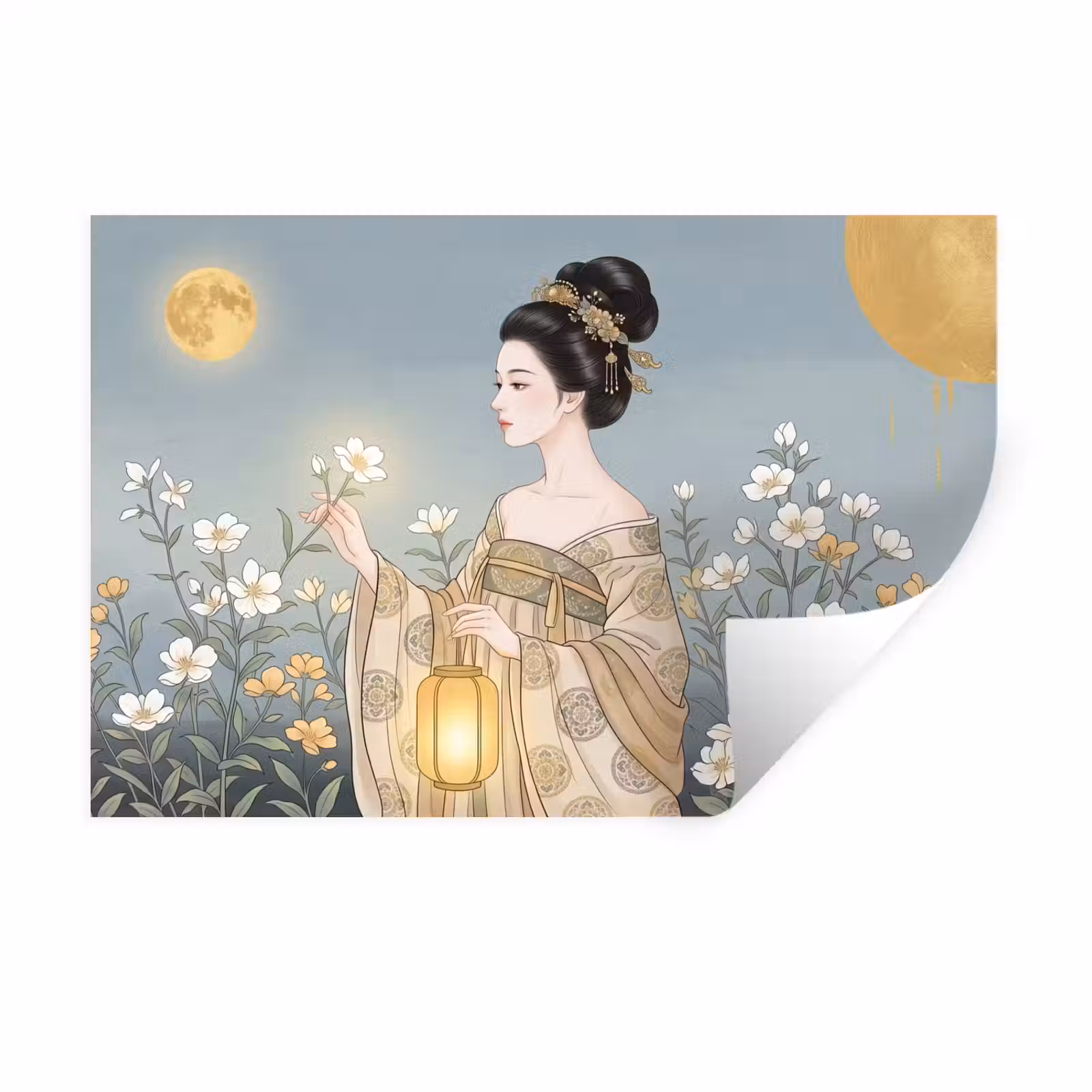 Muursticker - Aziatisch - Vrouw - Kimono — 1
