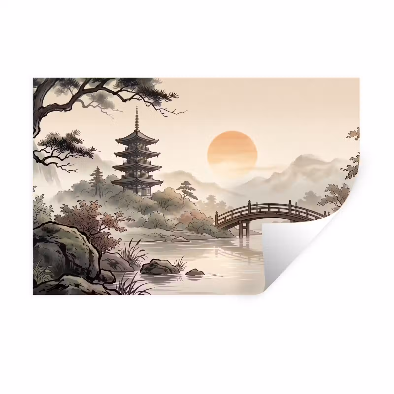 Muursticker - Azië - Landschap - Kleurrijk — 1