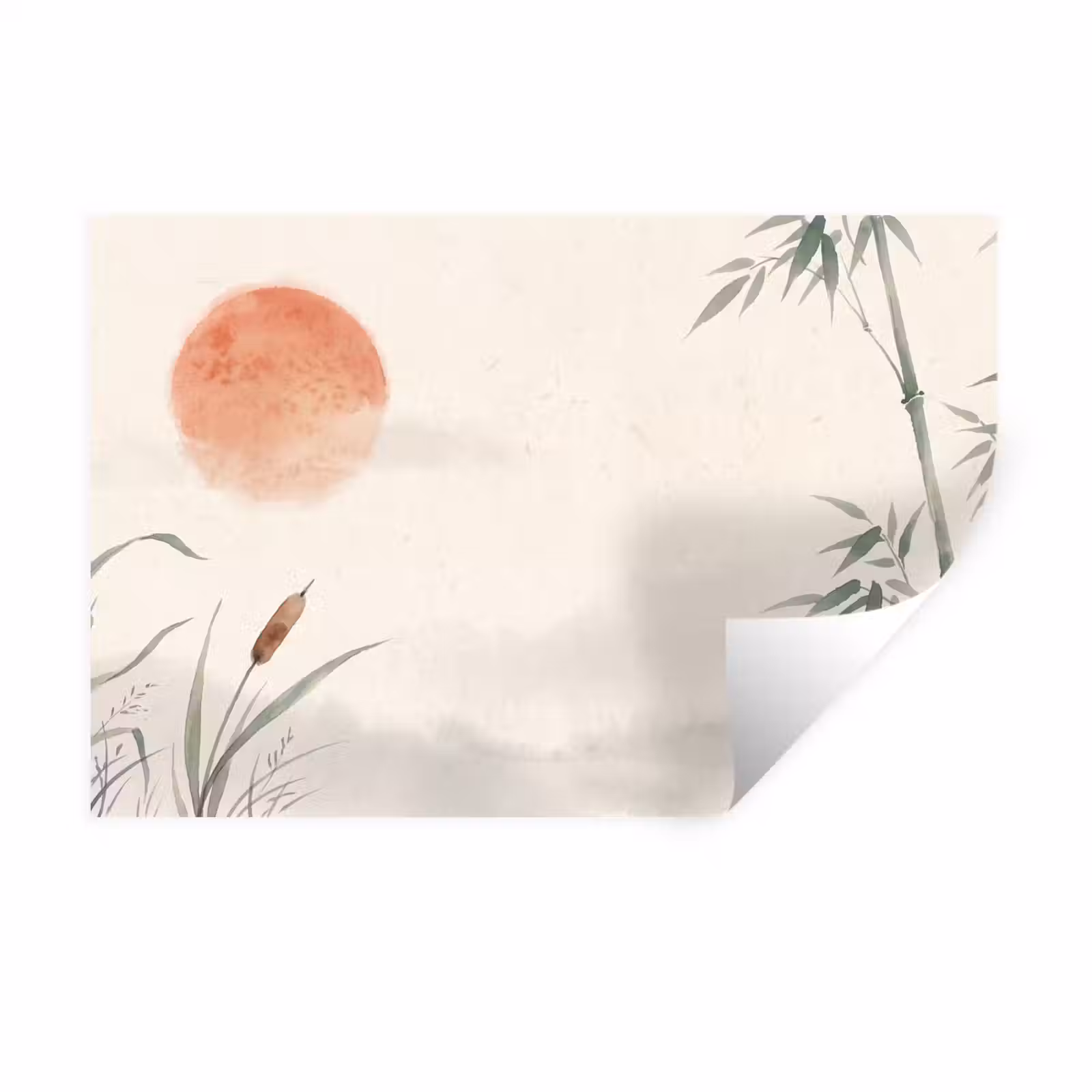 Muursticker - Minimalistisch - Bamboe - Groen — 1