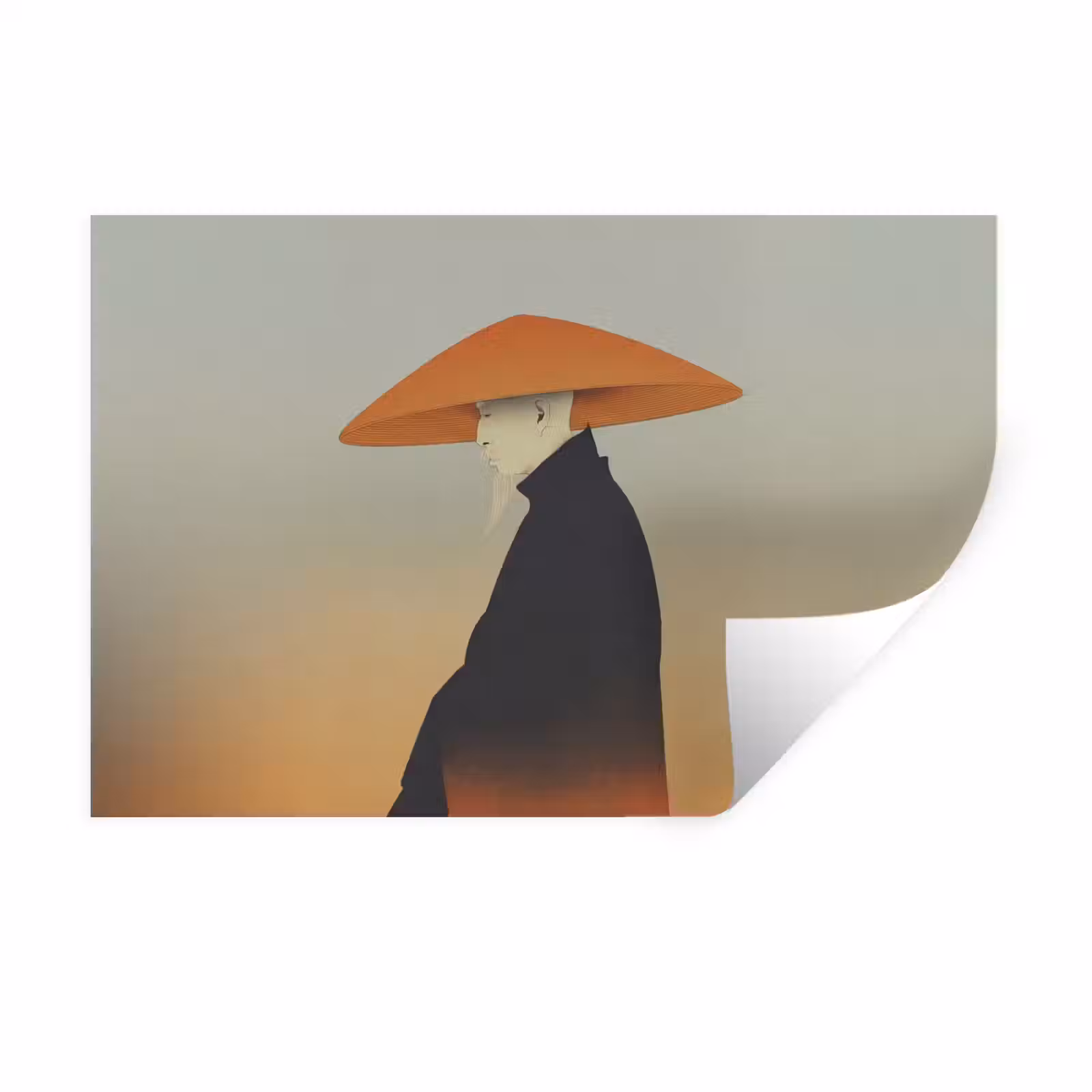 Muursticker - Minimalistisch - Silhouet - Oranje — 1