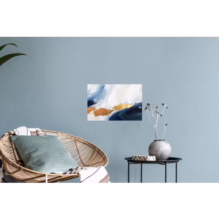 Muursticker - Abstract - Acryl - Blauw - Goud - Elegant — 4
