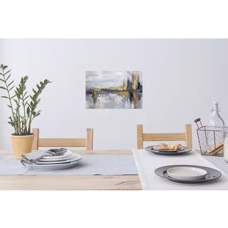 Muursticker - Abstract - Structuur - Goud - Grijs - Modern — 3