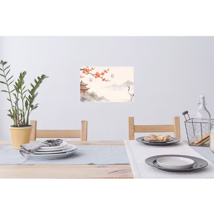 Muursticker - Kraanvogel - Azië - Klassiek — 3