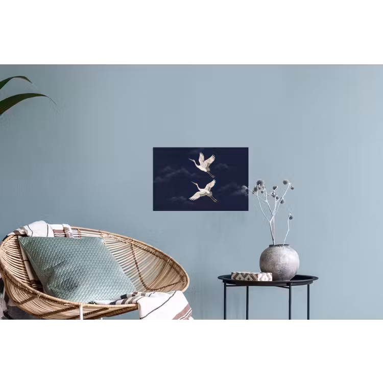 Muursticker - Kraanvogels - Nachthemel - Blauw — 4