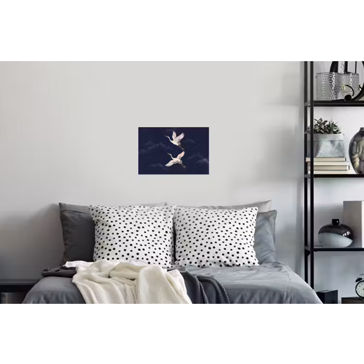 Muursticker - Kraanvogels - Nachthemel - Blauw — 5