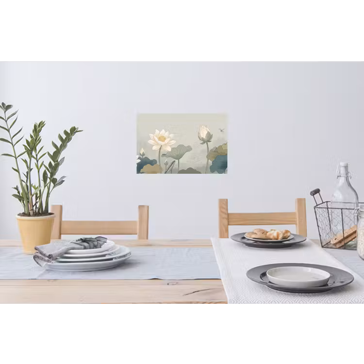 Muursticker - Lotus - Bloemen - Groen — 3