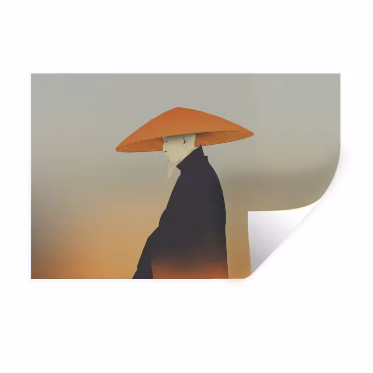 Muursticker - Minimalistisch - Silhouet - Oranje — 1