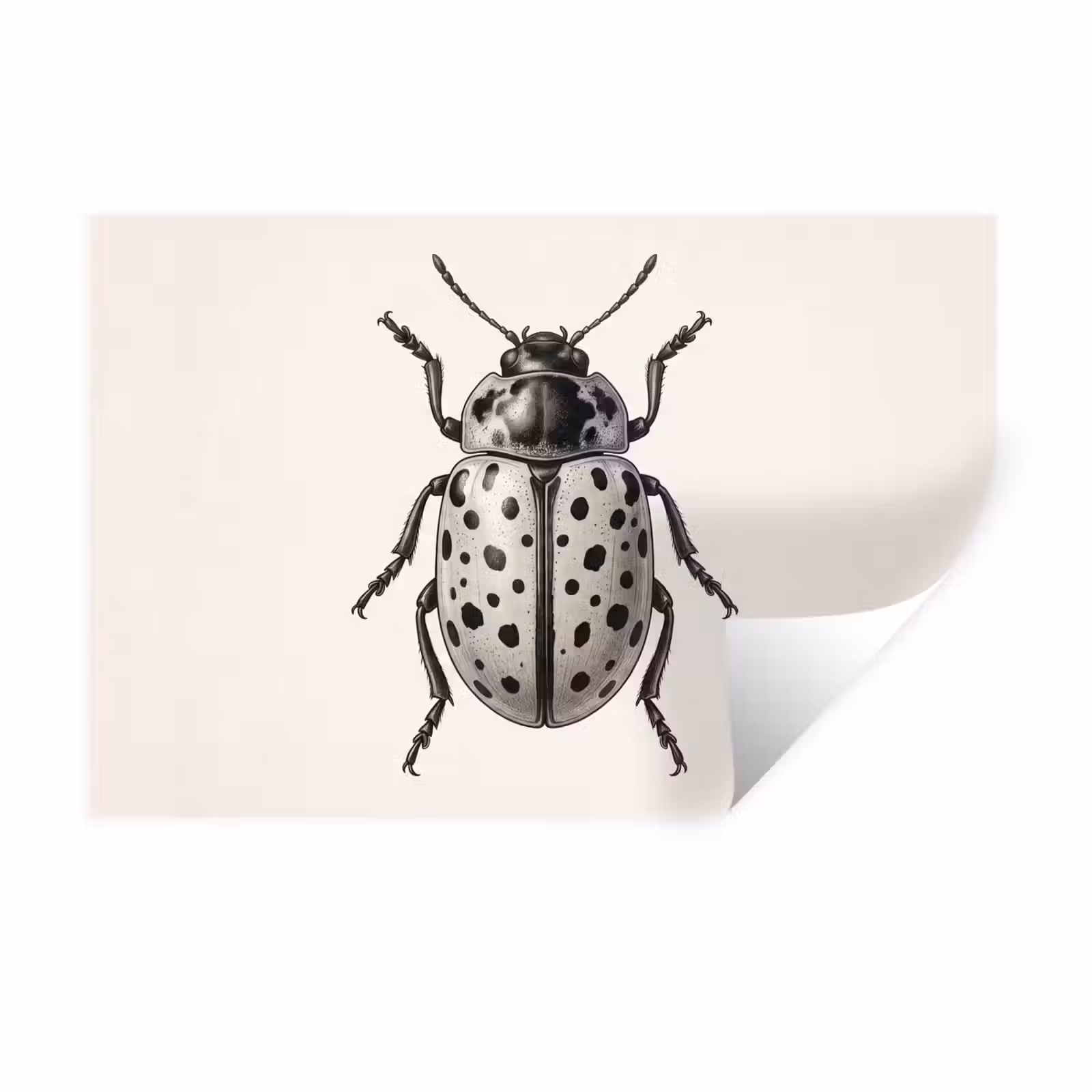 Muursticker - Kever - Insect - Vintage — 1