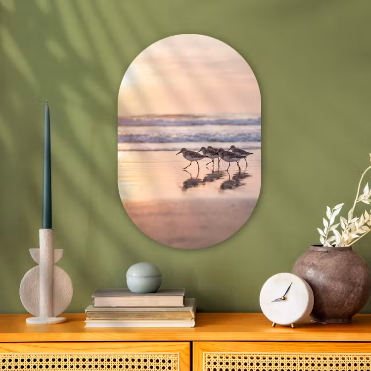 Muurovaal - Kunststof - Zee - Vogels - Strand — 1
