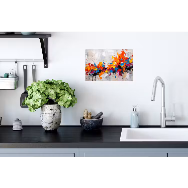 Muursticker - Abstract - Schilderij - Kleurrijk - Dynamisch — 2
