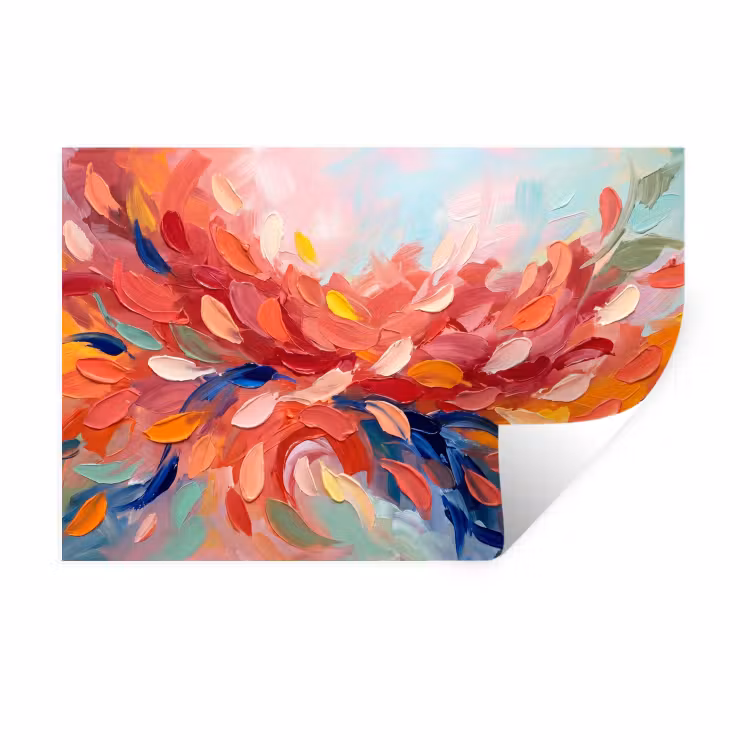 Muursticker - Bloemen - Abstract - Kunst - Modern — 1