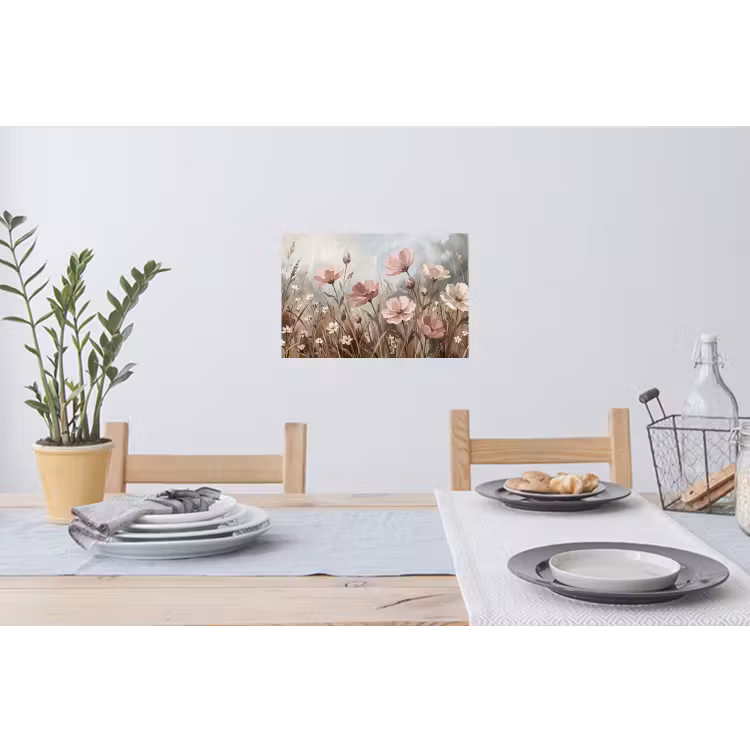 Muursticker - Bloemen - Botanisch - Schilderij - Pastel - Rustiek — 3