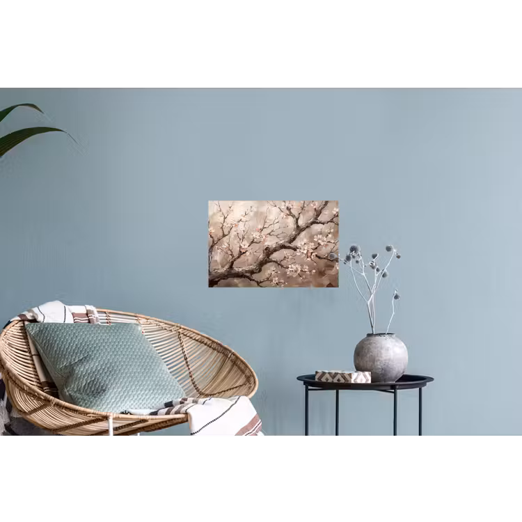 Muursticker - Bloesem - Takken - Schilderij - Beige - Serene — 4