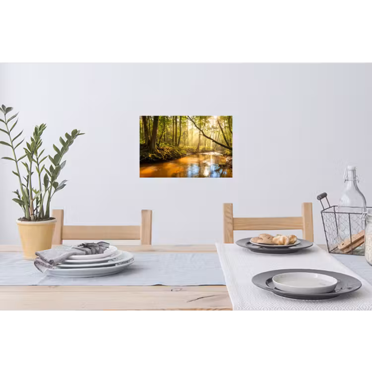 Muursticker - Bos - Beek - Zonlicht - Natuur - Groen — 3