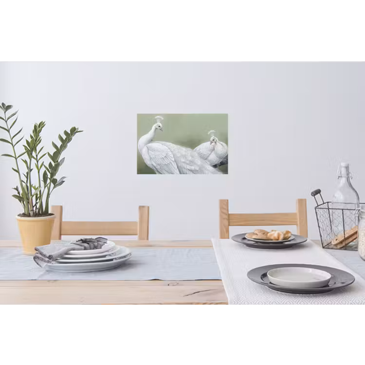 Muursticker - Pauwen - Wit - Natuur - Groen — 3