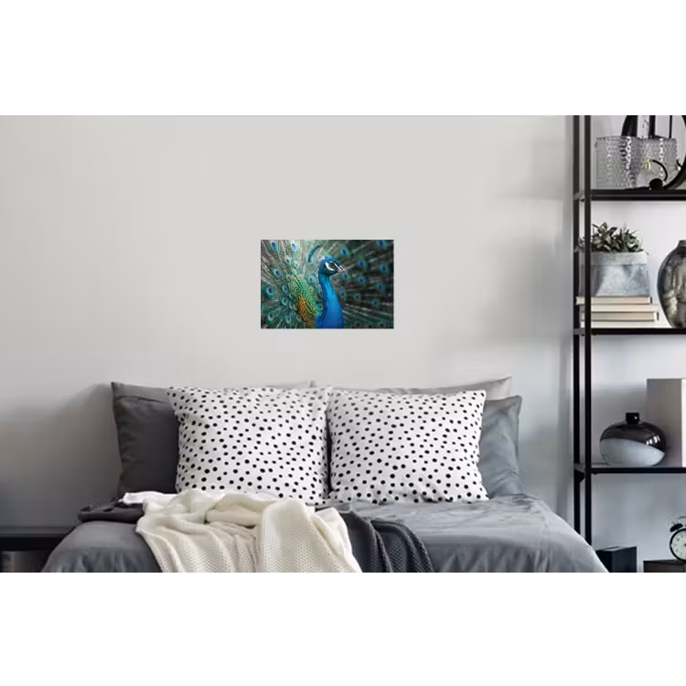 Muursticker - Pauw - Veren - Blauw — 5