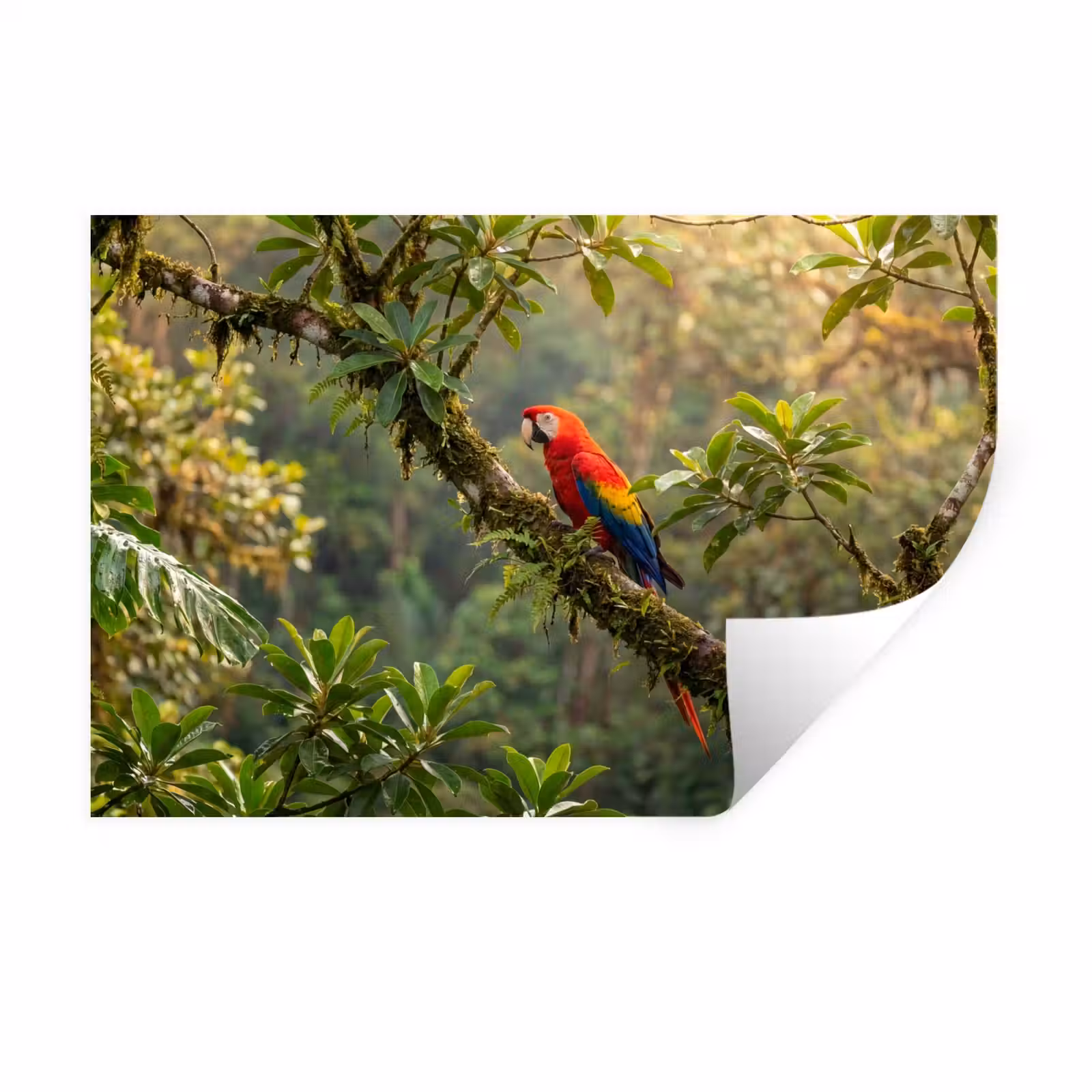 Muursticker - Ara - Jungle - Rood — 1