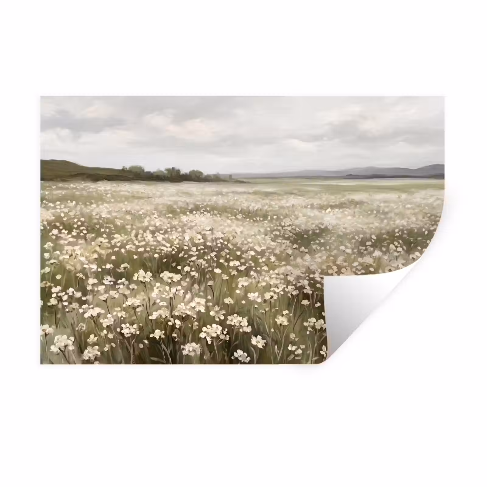 Muursticker - Illustratie - Landschap - Wit — 1