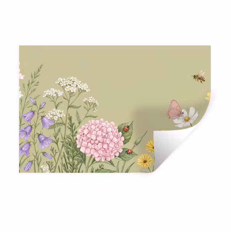 Muursticker - Botanisch - Bloemen - Kleurrijk — 1