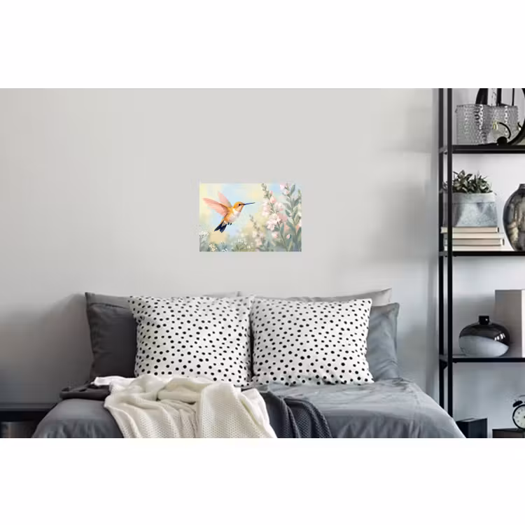 Muursticker - Kolibrie - Illustratie - Kleurrijk — 5