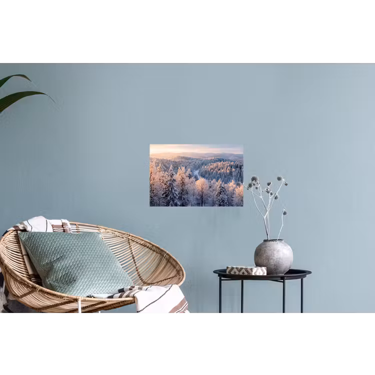 Muursticker - Bos - Bergen - Goud - Winter - Warm — 4