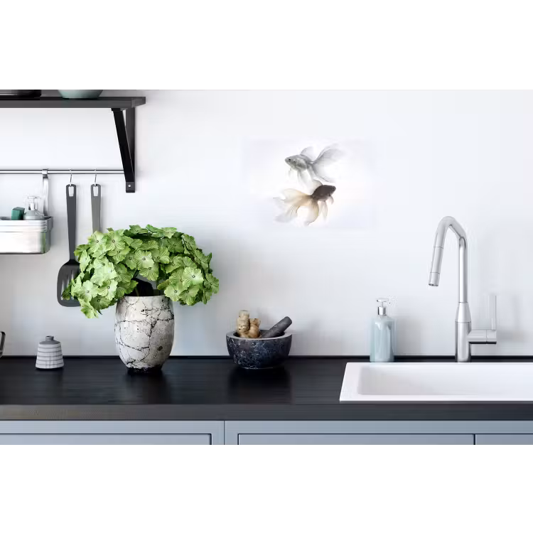Muursticker - Goudvissen - Modern - Wit — 2