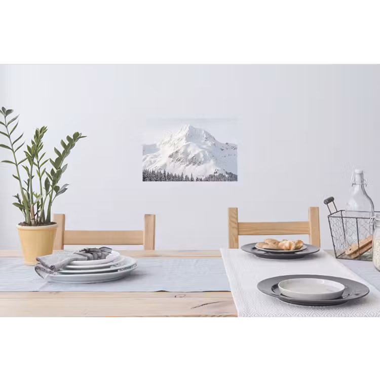 Muursticker - Berg - Sneeuw - Winter - Natuur - Wit — 3