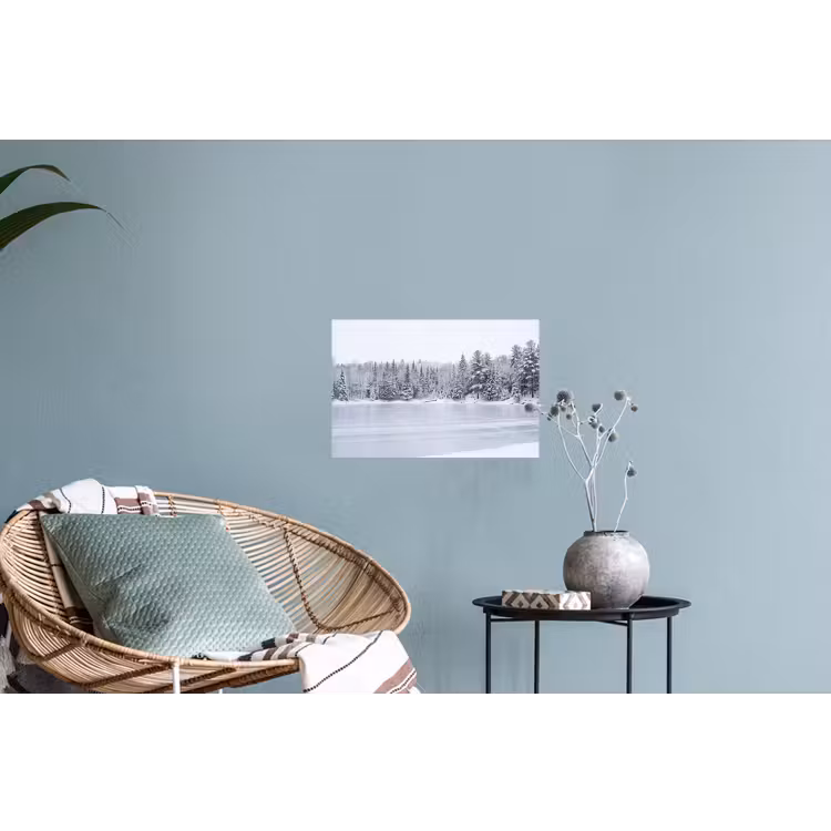 Muursticker - Meer - Dennen - IJs - Winter - Rustgevend — 4