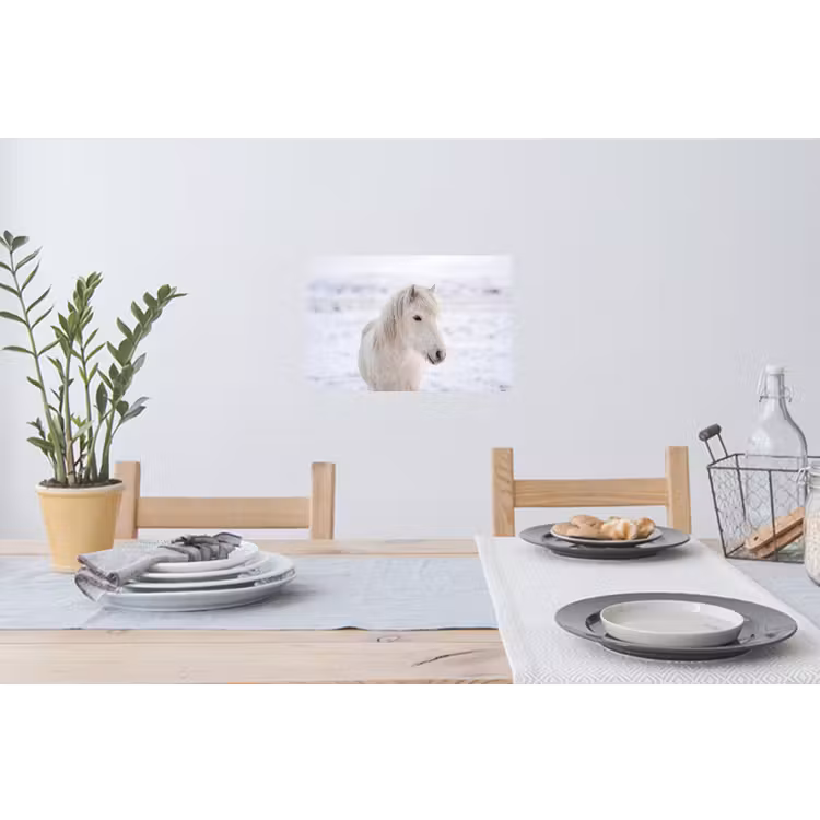 Muursticker - Paard - Kop - Winter - Dieren - Wit — 3