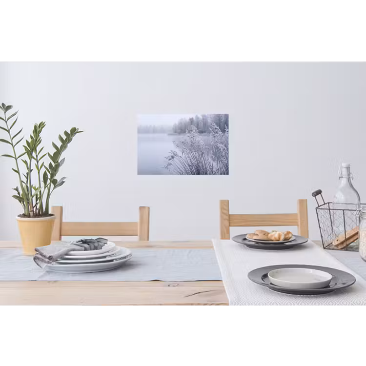 Muursticker - Riet - Bevroren - Winter - Natuur — 3