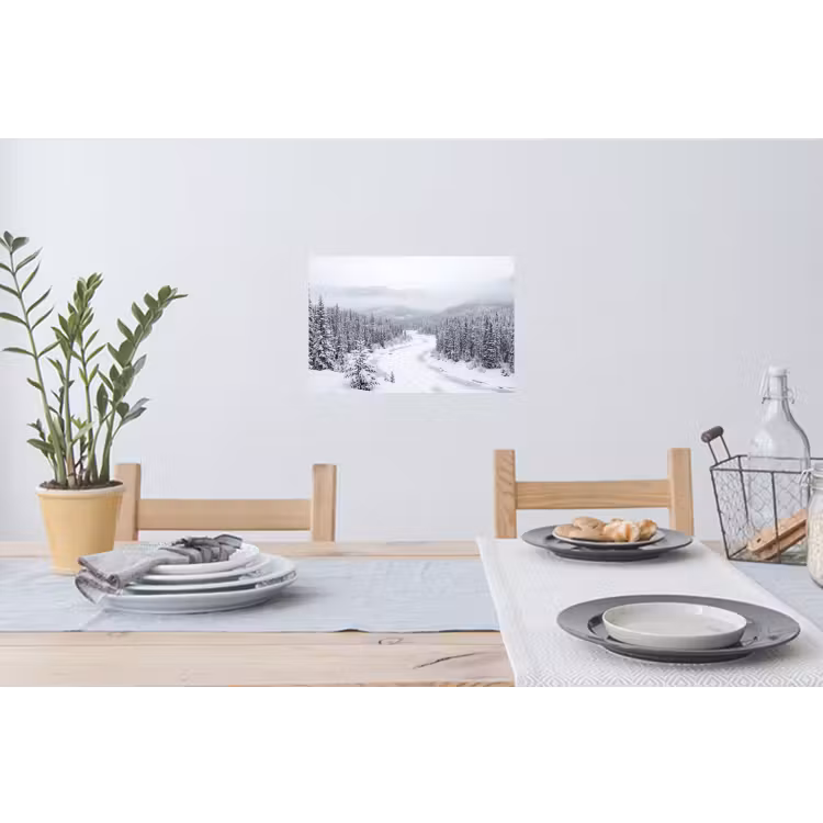 Muursticker - Rivier - Bevroren - Landschap - Winter — 3