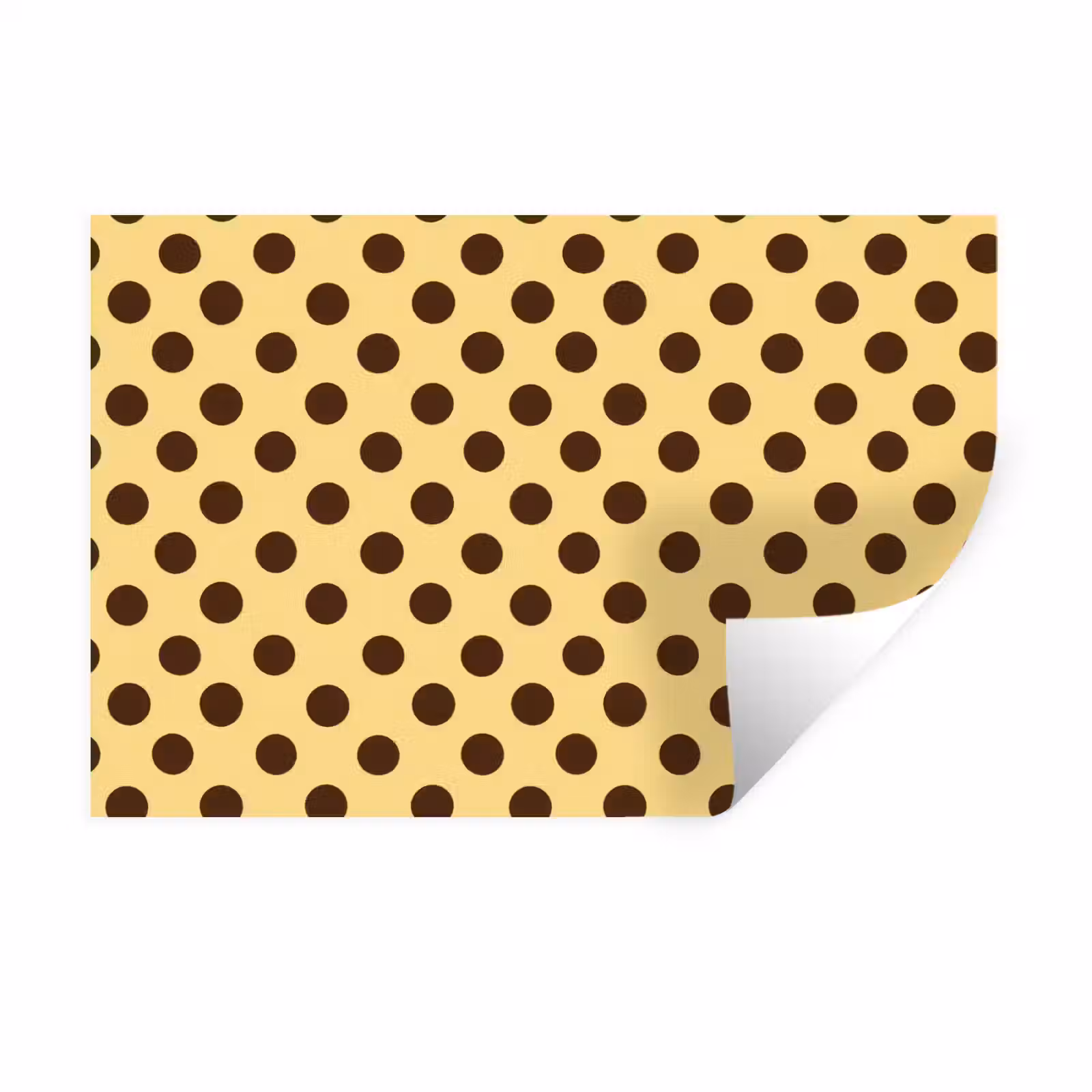 Muursticker - Polka Dot - Stippen - Retro - Geel - Bruin — 1
