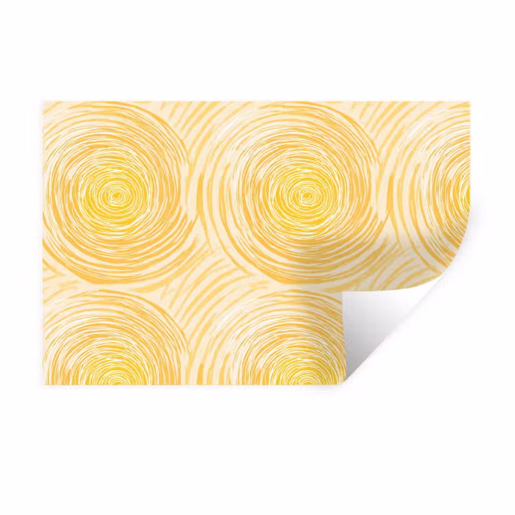 Muursticker - Cirkels - Abstract - Artistiek - Geel — 1