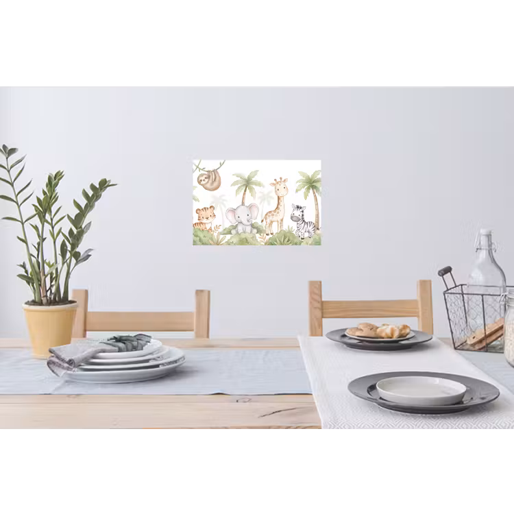 Muursticker - Dieren - Jungle - Pastel — 3
